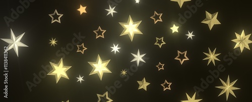 XMAS Stars - golden stars -