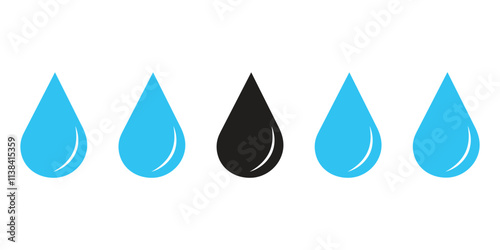 A vector illustration of an water drop icon symbol on white background  