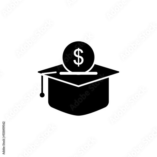 school savings icon, simple flat style, vector illustration symbol sign logo template pictogram, for ui or ux isolated on white for mobile app, editable