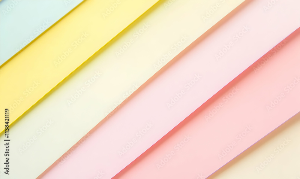 A colorful arrangement of pastel sheets in diagonal lines, creating a soft, aesthetic background. A colorful arrangement of pastel sheets in diagonal lines, creating a soft, aesthetic background.