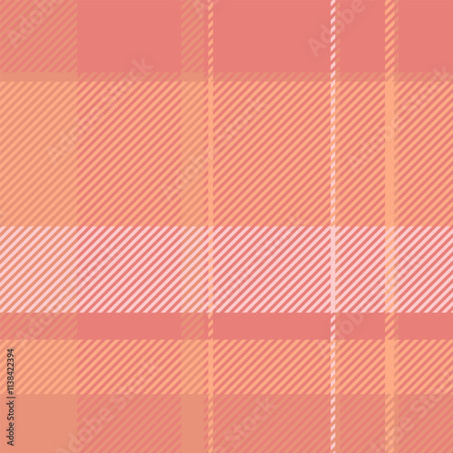 Creation texture vector background, open tartan seamless textile. Full pattern plaid fabric check in red and orange colors.