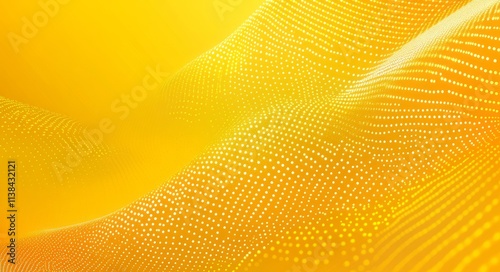 Abstract Yellow Wave Patter...