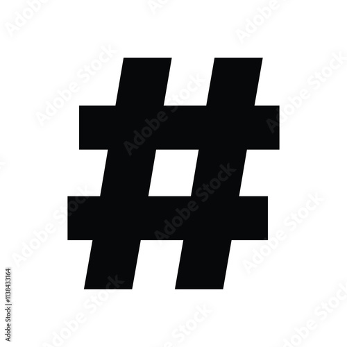 Hash tag icon vector symbol