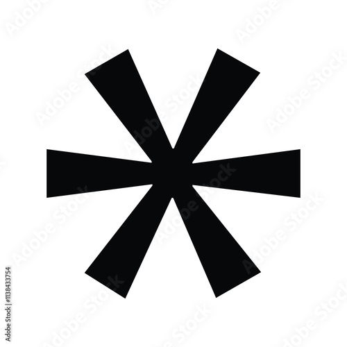 Asterisk sign symbol vector illustration star 