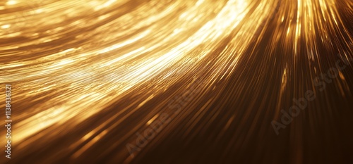 Golden Light Streaks Abstra...