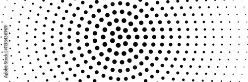 Halftone gradient. Dotted gradient, smooth dots spraying and halftones dot background seamless horizontal geometric pattern vector template set. modern vector ilustration