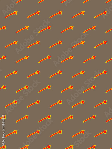 Wallpaper Mural Seamless pattern with space meteors, comets and asteroids with fire trails  Torontodigital.ca