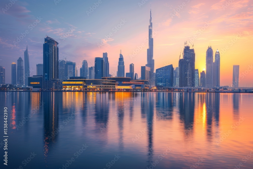 A horizon line with clean architectural lines and soft lighting, representing the essence of modern life and sleek urban design. A horizon line with clean architectural lines and soft lighting, representing the essence of modern life and sleek urban design.