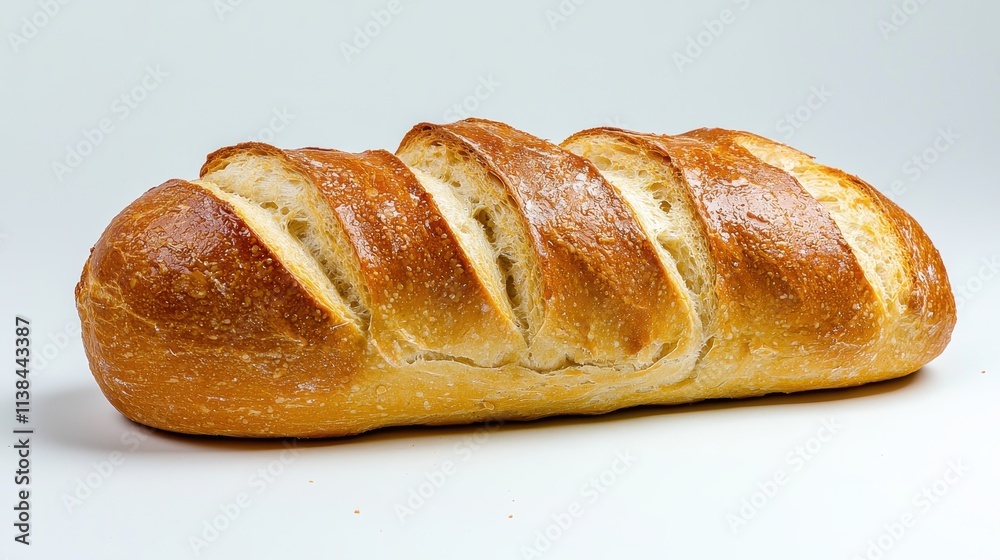 Freshly Baked Artisan Bread Loaf with Golden Brown Crust and Soft Interior Perfect for Sandwiches or Toast Served on a Neutral Background Freshly Baked Artisan Bread Loaf with Golden Brown Crust and Soft Interior Perfect for Sandwiches or Toast Served on a Neutral Background
