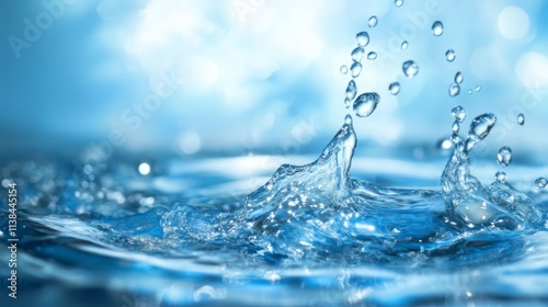 Water Droplets Splashing Cr...