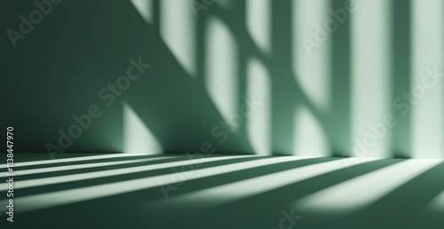 Green Room Wall Shadow Abst...