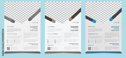 Editable luxury clean creative modern corporate professional company business construction commercial property home house sale marketing real estate realtor agent poster flyer template design.