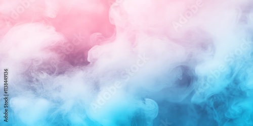 Abstract Pastel Pink and Blue Smoke Swirls