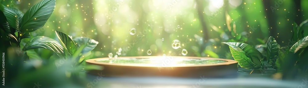 A serene natural scene featuring sunlight reflecting off water in a lush green setting. A serene natural scene featuring sunlight reflecting off water in a lush green setting.