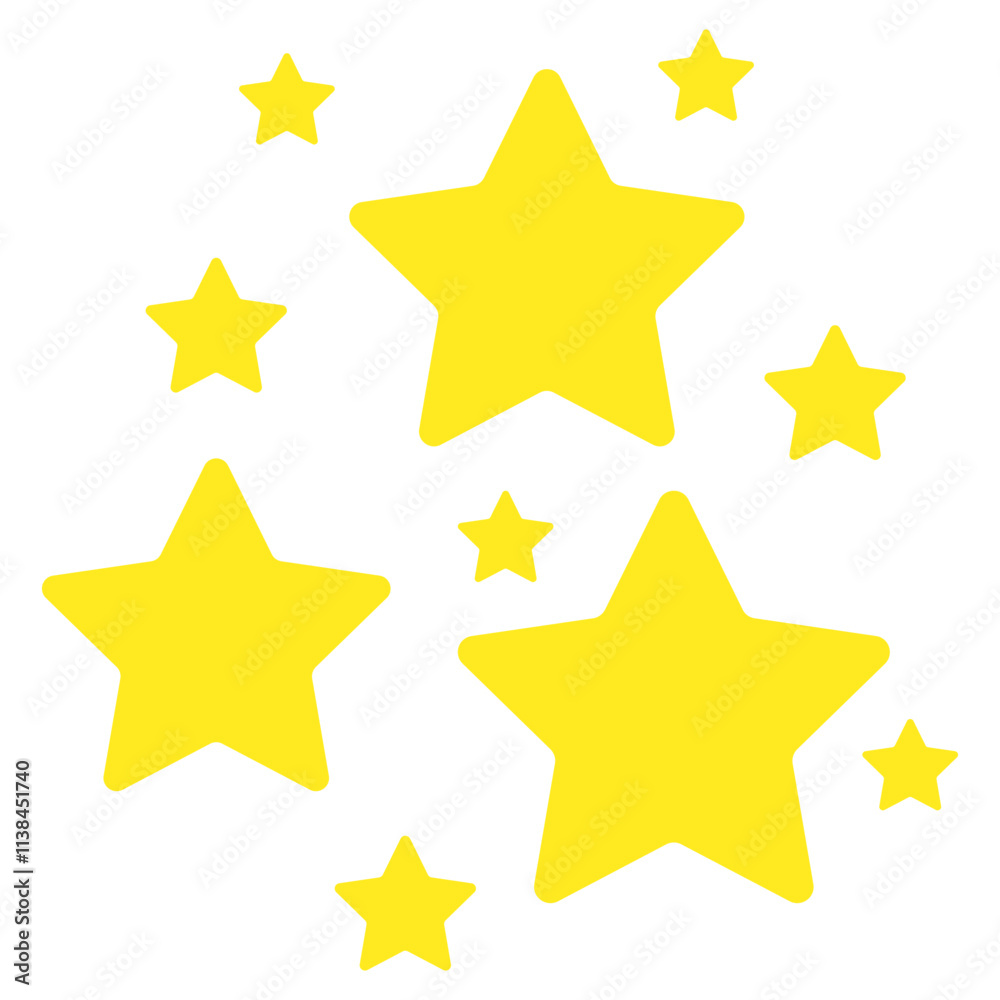 Obraz premium A premium download icon of glowing stars