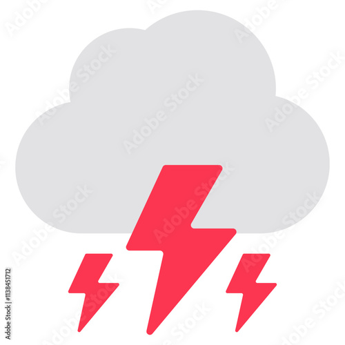 Creative design icon of thunderstorm
