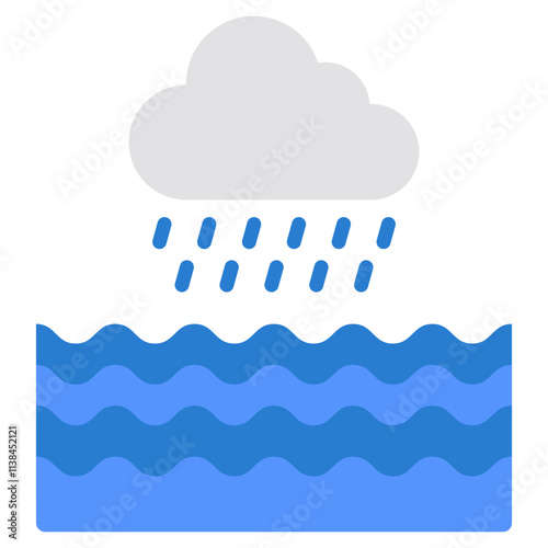 Rainfall icon in perfect design