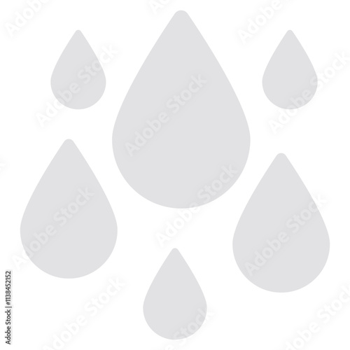 An icon design of raindrops