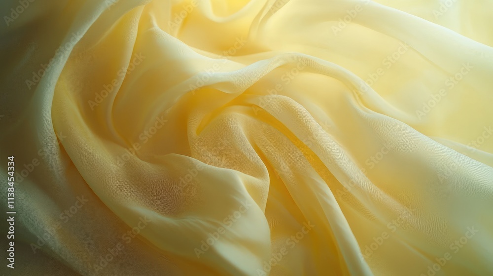 Soft yellow fabric folds create a gentle abstract pattern with smooth texture ideal for artistic textile designs and calming visual appeal. Soft yellow fabric folds create a gentle abstract pattern with smooth texture ideal for artistic textile designs and calming visual appeal.