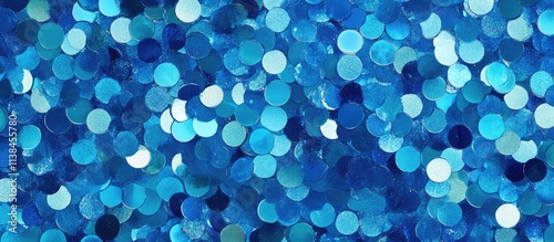 Blue Glitter Texture Closeup Shimmering Festive Background with Sparkling Sequins in Various Shades of Blue for Creative Visuals