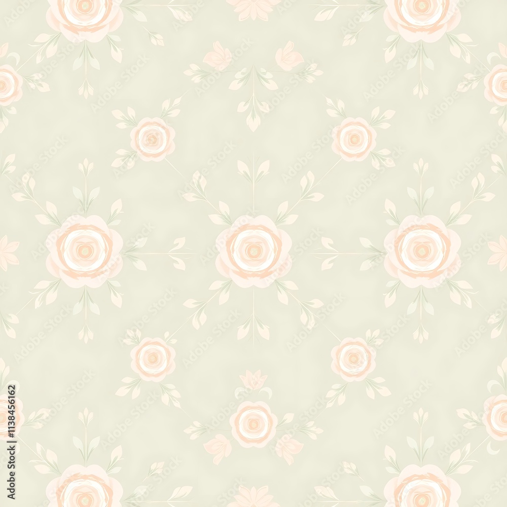 Pastel Rose Seamless Pattern Pastel Rose Seamless Pattern