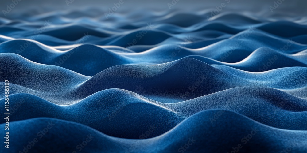 Obraz premium Abstract Blue Wave Pattern