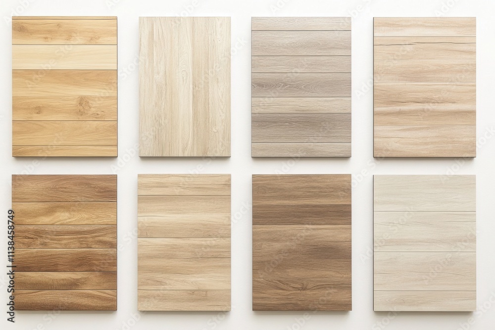 Naklejka premium Textures of wooden surfaces in various tones and patterns, ideal for backgrounds, wallpapers, or design projects