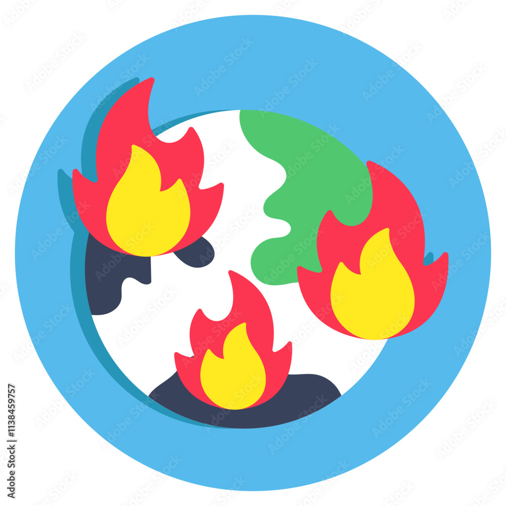 Fototapeta premium An icon design of global warming
