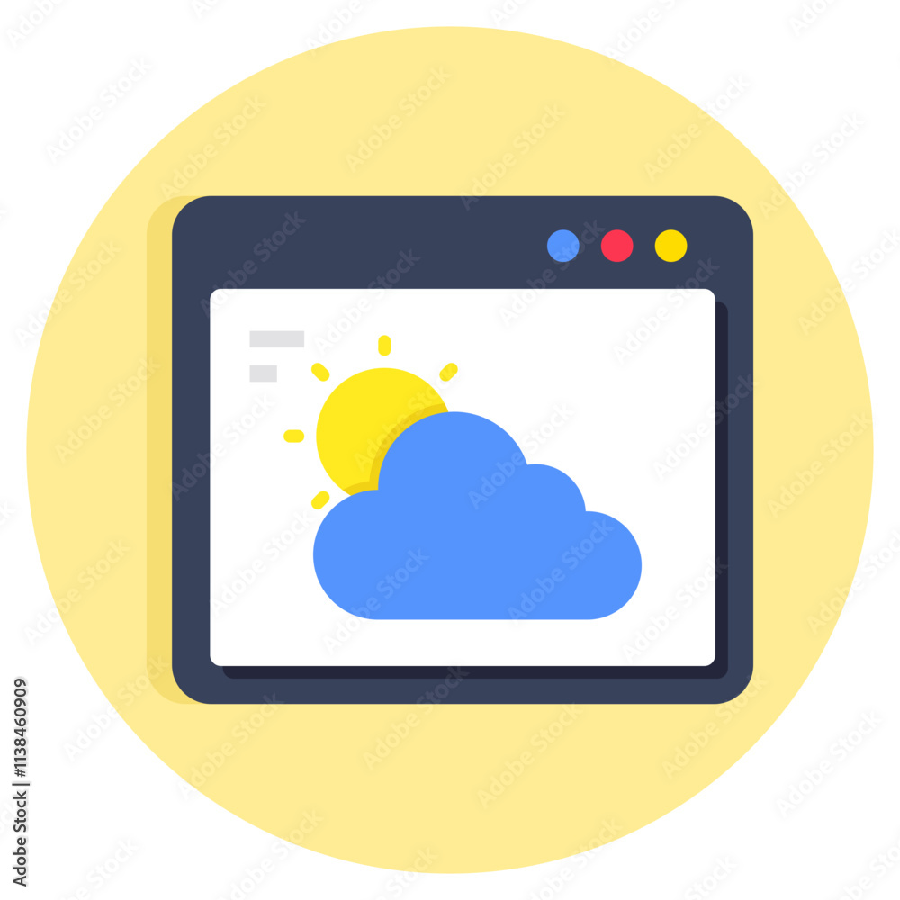 Online weather forecast icon in flat design available for insane download Online weather forecast icon in flat design available for insane download