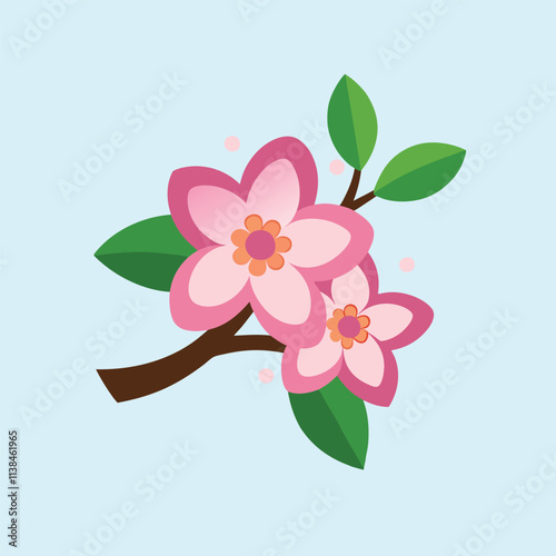 Chinese New Year Cherry Blossom vector