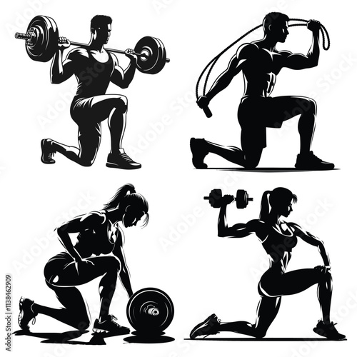 Gym Silhouette vector