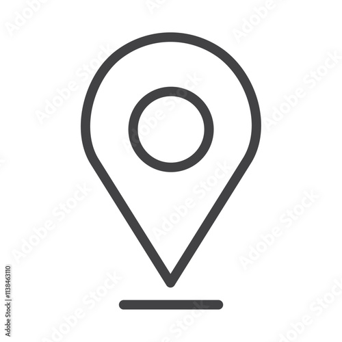 Maps icon Logo symbol outline set