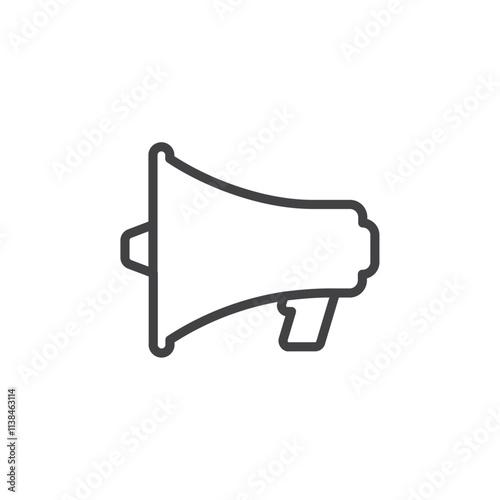 Megaphone icon Logo symbol outline set