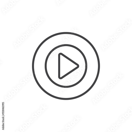 Free Download Play icon Logo symbol outline set - GFXLoad