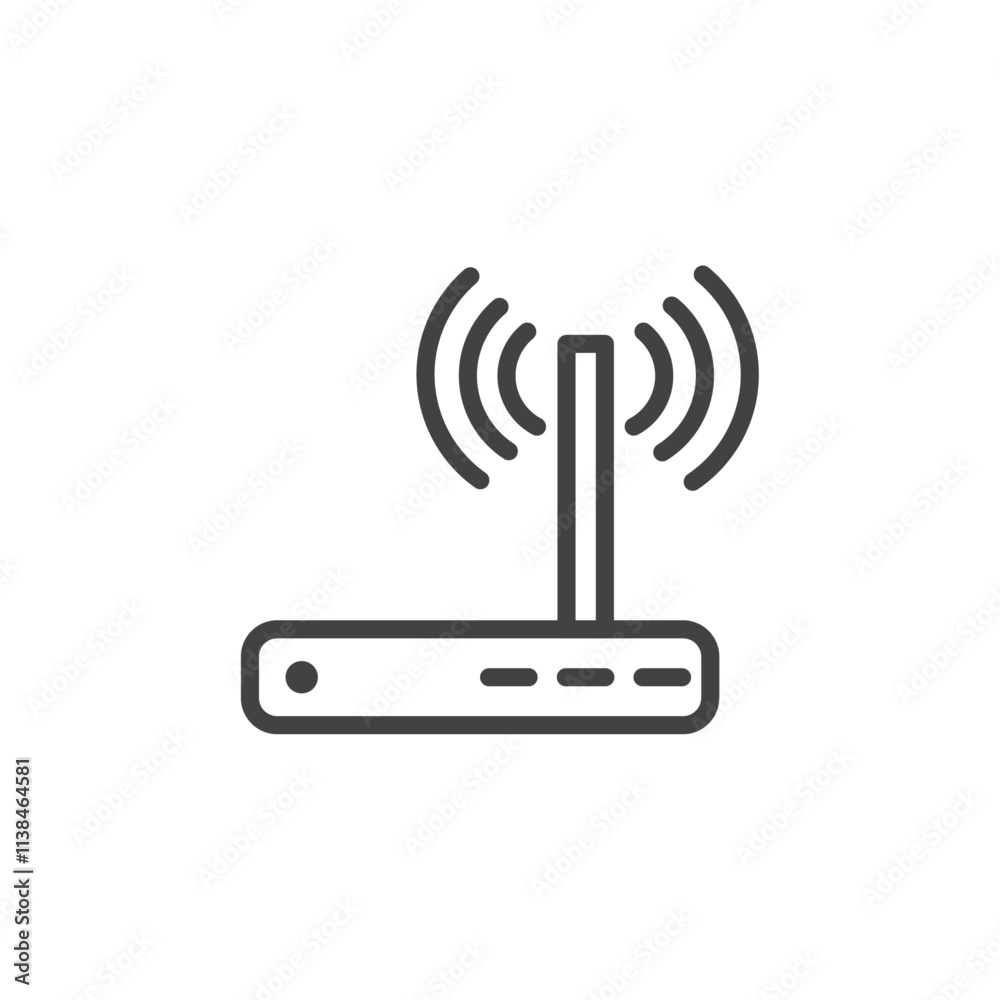 Router icon Logo symbol outline set Router icon Logo symbol outline set