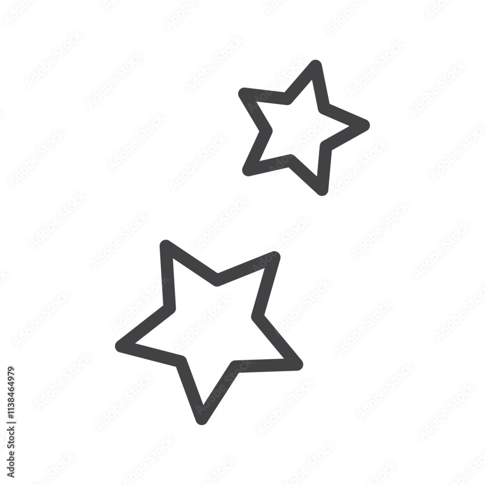 Stars icon Logo symbol outline set Stars icon Logo symbol outline set
