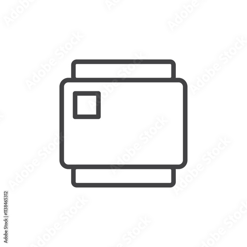 Vault icon Logo symbol outline set