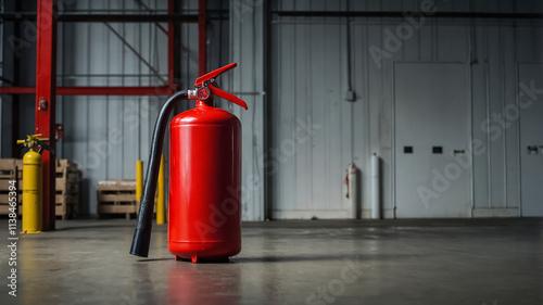 Wallpaper Mural Close up of fire extinguisher in warehouse Torontodigital.ca