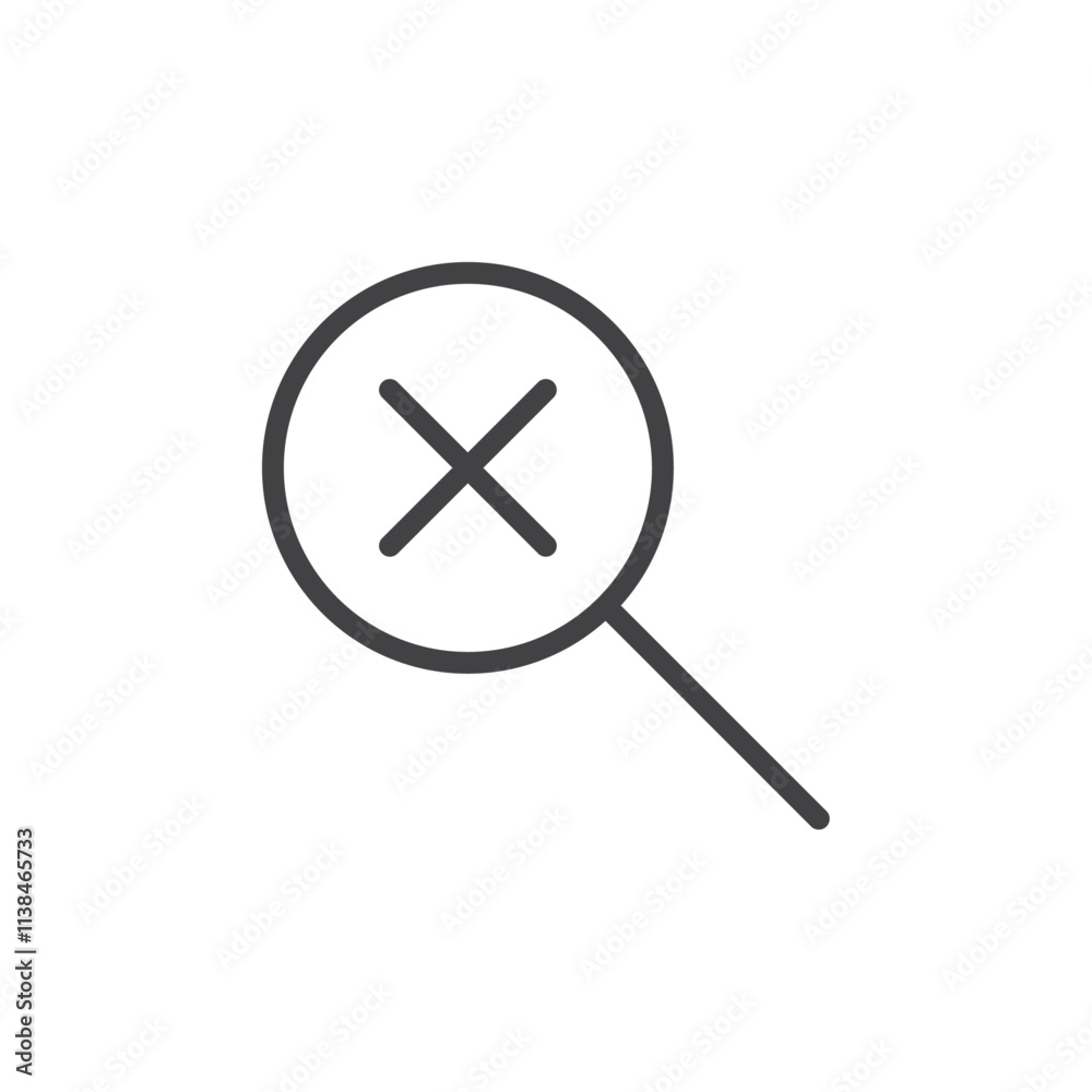 Zoom cancel icon Logo symbol outline set Zoom cancel icon Logo symbol outline set