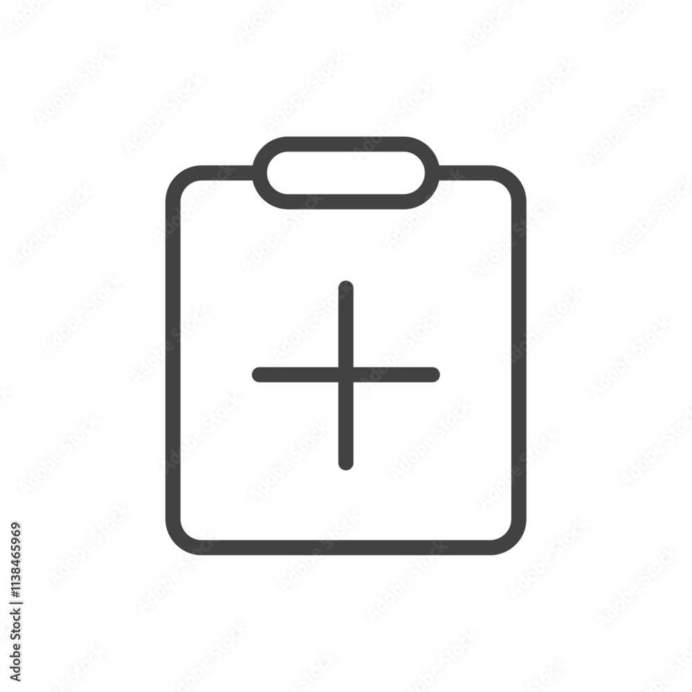 Add clipboard icon Logo symbol outline set Add clipboard icon Logo symbol outline set
