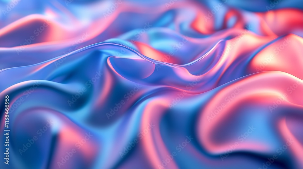 Obraz premium Abstract Pink and Blue Wavy Background