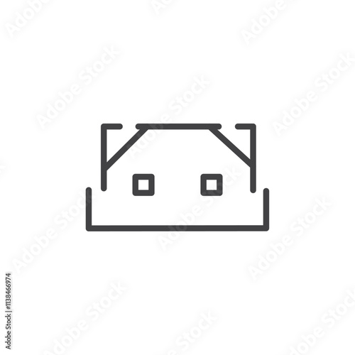 Android robot icon Logo symbol outline set