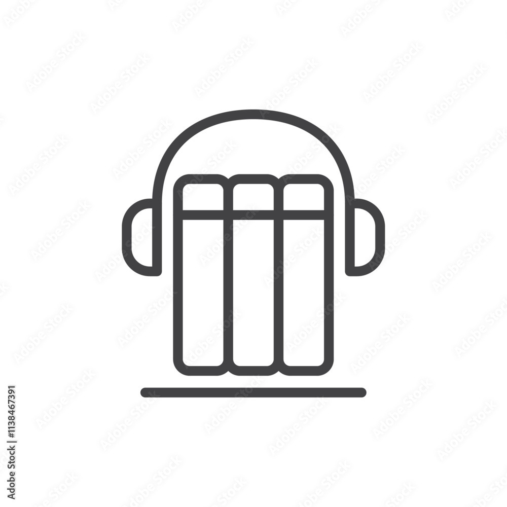 Audio book icon Logo symbol outline set Audio book icon Logo symbol outline set