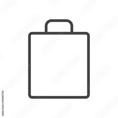 Bag icon Logo symbol outline set