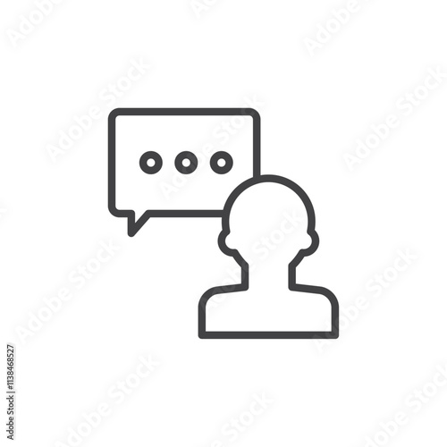 Business chat icon Logo symbol outline set