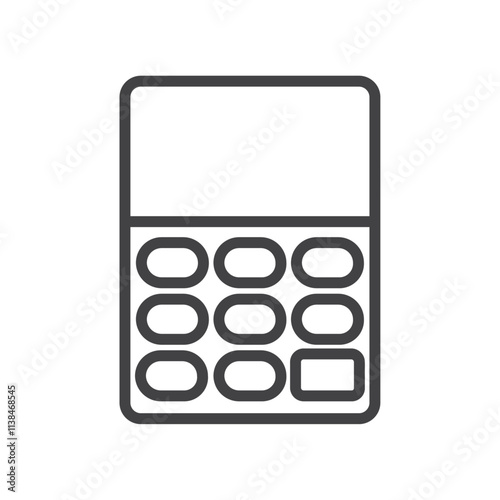 Calculator icon Logo symbol outline set