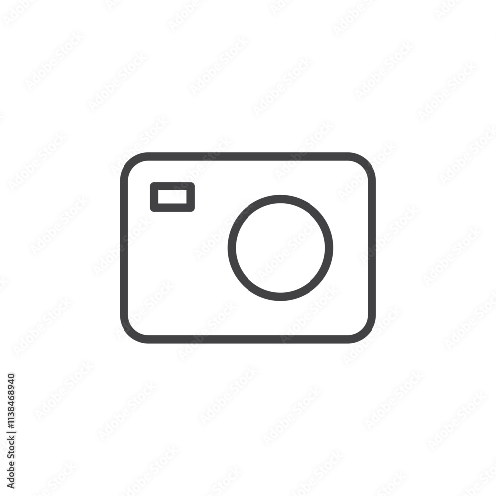 Camera icon Logo symbol outline set Camera icon Logo symbol outline set