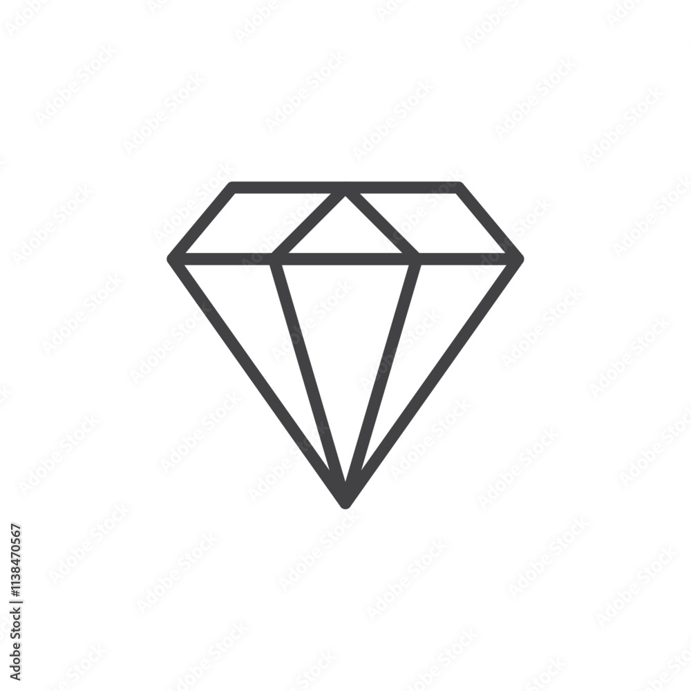 Diamond icon Logo symbol outline set Diamond icon Logo symbol outline set