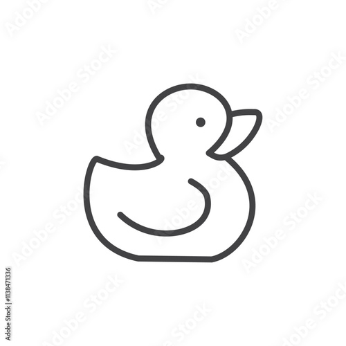 Duck icon Logo symbol outline set
