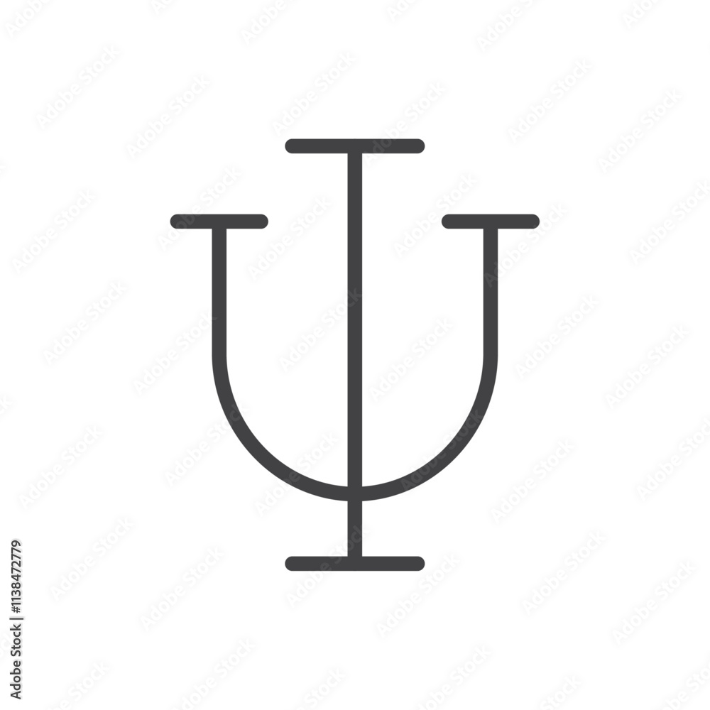 Iu mobile icon Logo symbol outline set Iu mobile icon Logo symbol outline set